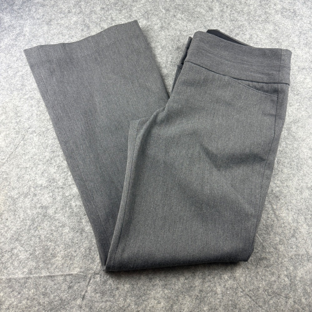 Express Editor Gray Bootcut Dress Pants Womens Size 4S Mid Rise Office Trousers